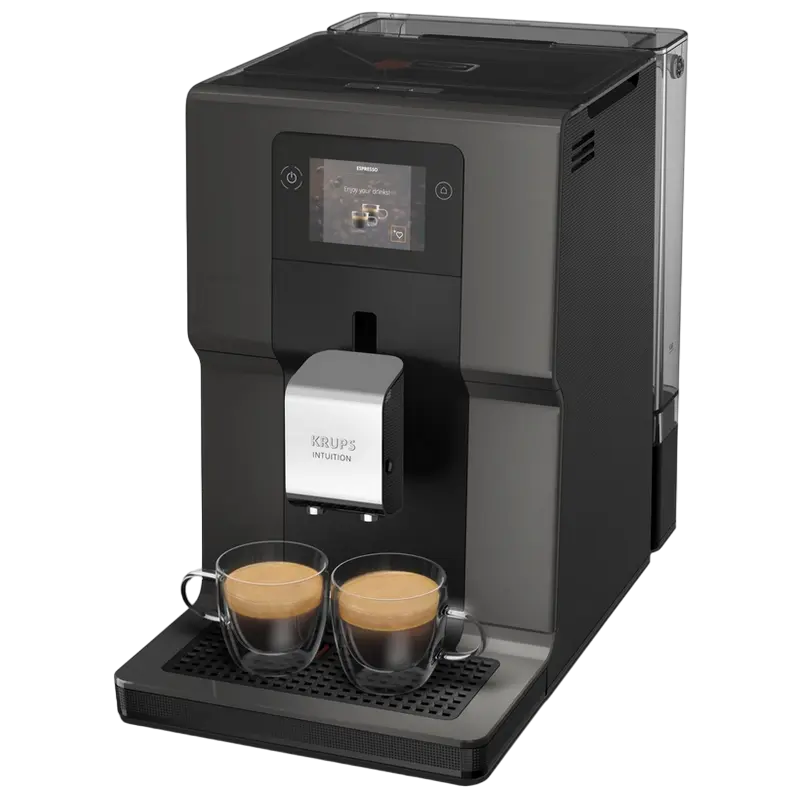 Aparat de cafea Krups EA872B10, 1450W, 15 bar, 3L – espressor automat cu 11 rețete, antracit [1]