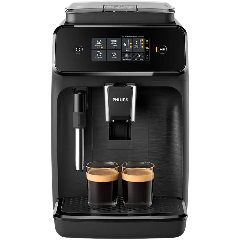 Electrocasnice - Aparat de cafea Philips EP1220/00, 1500W, 15 bar, 1.8L, râșniță reglabilă, spumare manuală, Negru