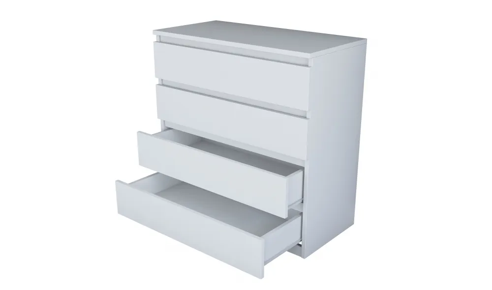 Comode Dresser - Comodă Euro Casa Firenze (PAL melaminat 18 mm, Sertar spațios, Alb)