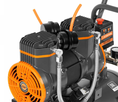 Compresor de aer fără ulei DAEWOO DAC 240S (1450W, 24L, 250 l/min, 8 bar, 2 Cilindri, Roți) [7]