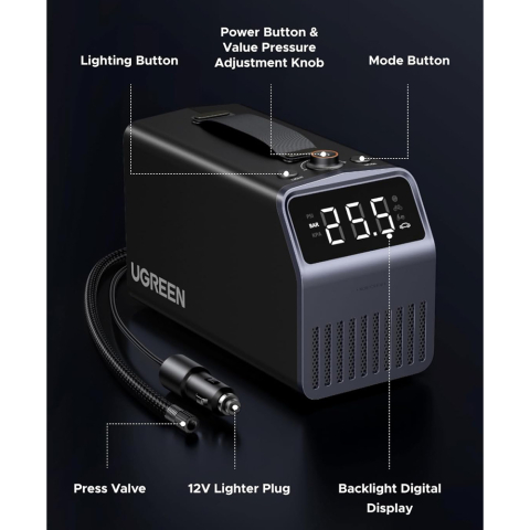 Compresor Portabil UGREEN ET723 – Putere Compactă pentru Orice Situație [8]