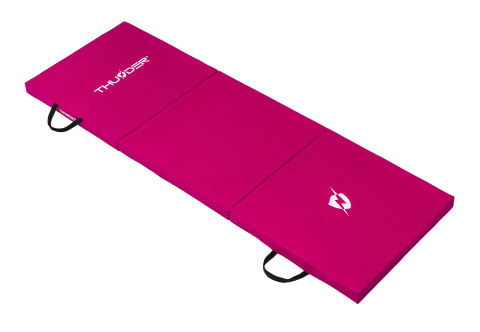 Коврики для гимнастики - Складной гимнастический коврик THUNDER (180×60×4 см) – Ярко-розовый