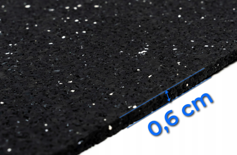 Шумоизолирующий фитнес-коврик THUNDER (189×89×0,6 см) – Черный [2]