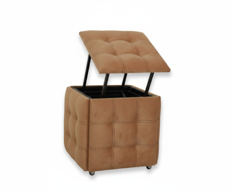 Pufuri si Banchete - Cub Transformer 5 în 1 CubeX5 – 5 scaune pliabile în cub, Maro Deschis (N2)