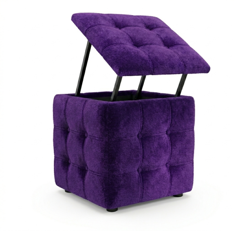 Mobilier - Cub Transformer 5 în 1 CubeX5 Mov (Dimensiuni 50x50x50 cm, Cadru metalic, Burete 3 cm, Mov)