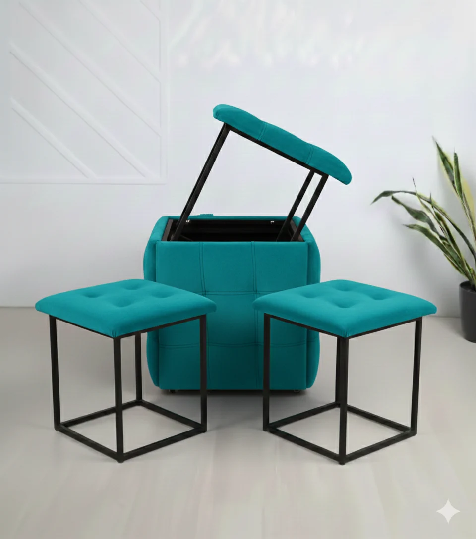 Cuburi Transformer - Cub Transformer 5 în 1 CubeX5 Turcoaz (N41) – Culoare vibrantă, design modern