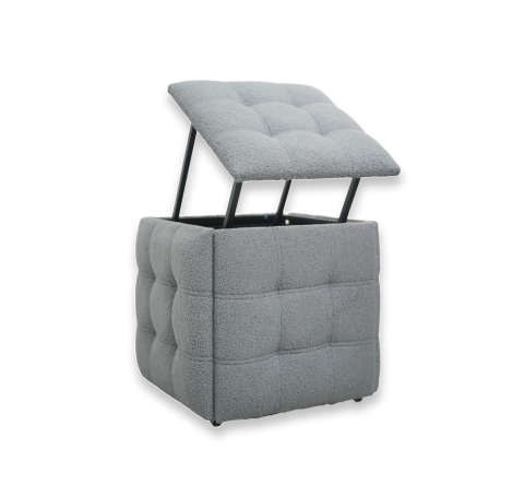 Пуфы и банкетки - Куб-трансформер 5 стульев CubeX5 Серый Тедди (N53) – Серый teddy, прочный каркас