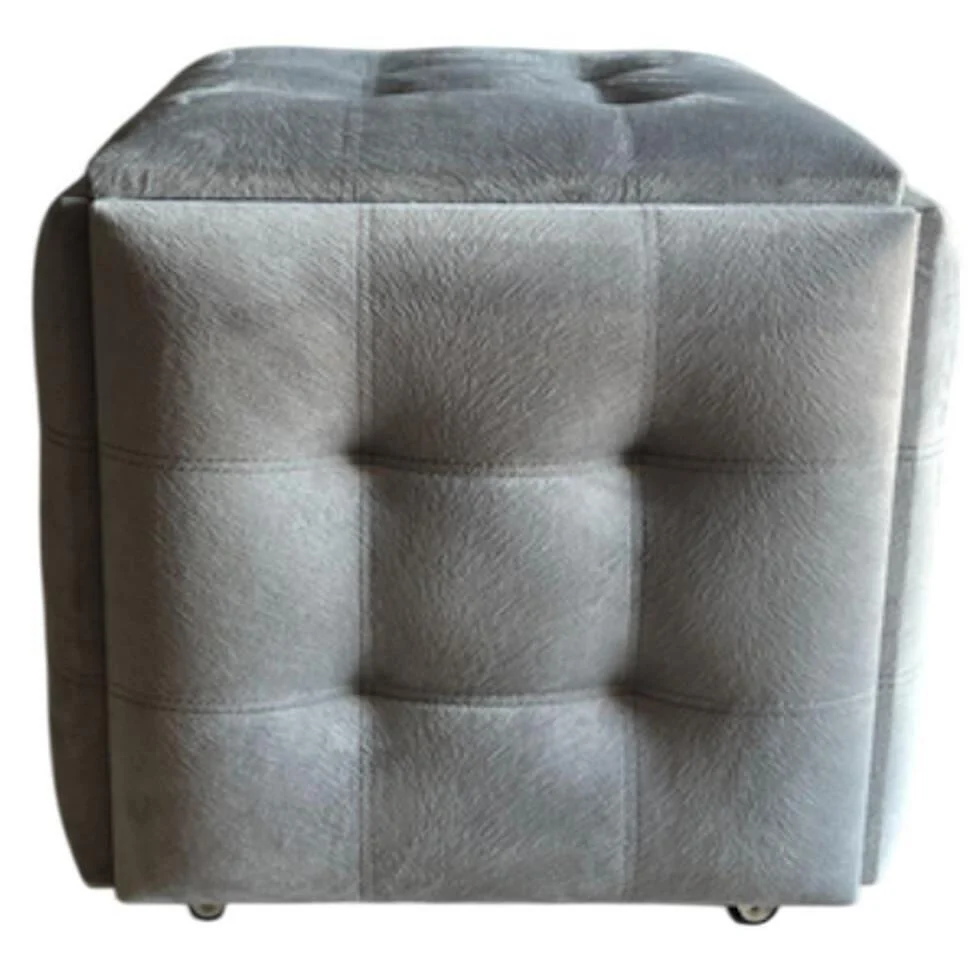 Pufuri si Banchete - Cub Transformer 5 scaune în 1 CubeX5, Gri (N7) – Puf cu 5 scaune ascunse, ideal spații mici