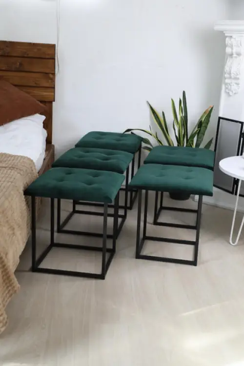 Cub Transformer 5 scaune în 1 CubeX5, Verde Smarald (N36) – Otoman + scaune, stil premium [3]