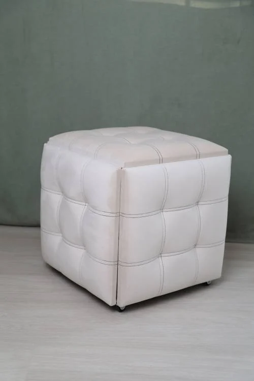 Pufuri si Banchete - Cub Transformer CubeX5 5 în 1, Bej Deschis (N11) – Scaune transformabile multifuncționale