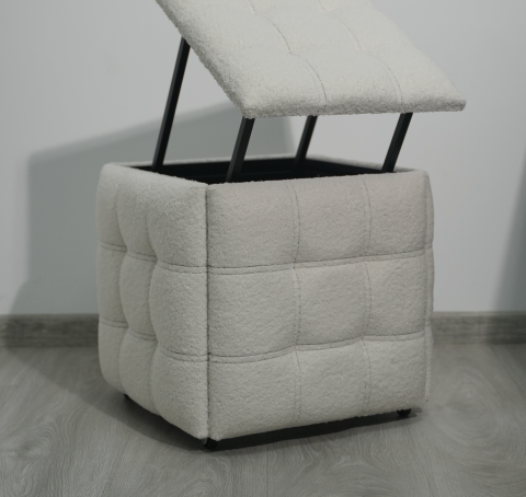 Cub Transformer CubeX5 Alb Teddy (N51) – Material teddy moale, 5 scaune ultra-confortabile [2]
