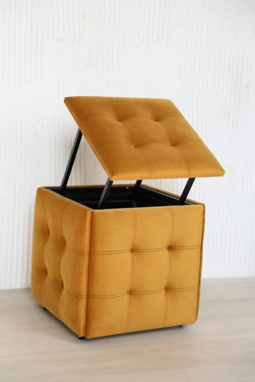 Pufuri si Banchete - Cub Transformer CubeX5 Galben Muștar (N39) – Mustar galben, mobilier transformabil stylish