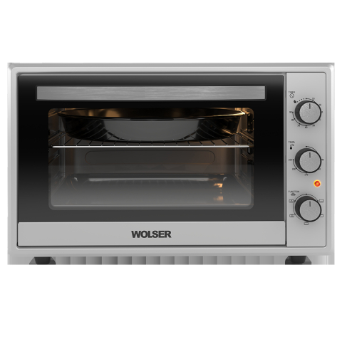 Cuptoare de masa - Cuptor Electric de Banc Wolser WL-F 65 SILVER TF – 65L, Convecție, Argintiu
