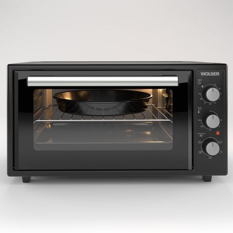 Настольные духовые шкафы - Электрическая духовка Wolser WL-F 48 BLACK TF, 48 л, Чёрный