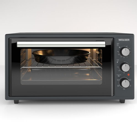 Настольные духовые шкафы - Электрическая духовка Wolser WL-F 48 GREY TF, 48 л, Серый