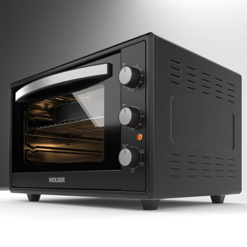 Электрическая духовка Wolser WL-F 65 BLACK TF, 65 л, Чёрный [2]
