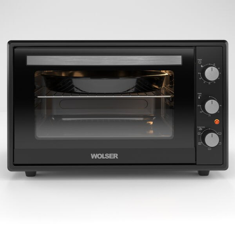 Настольные духовые шкафы - Электрическая духовка Wolser WL-F 65 BLACK TF, 65 л, Чёрный