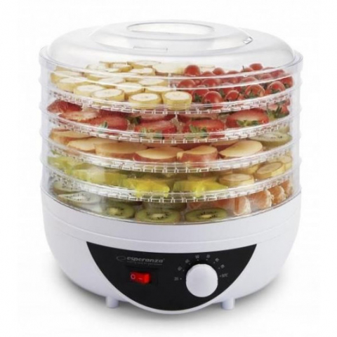 Uscatoare de fructe si legume - Dehydrator Esperanza CHANTERELLES EKD002 – Uscare Profesională cu 5 Tăvi