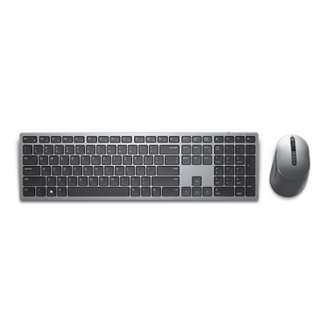 Calculatoare - Dell Premier Multi-Device Wireless Keyboard and Mouse - KM7321W - Russian (QWERTY), Dual mode RF 2.4 GHz and Bluetooth 5.0, Scroll wheel (programmable: left tilt, click, right tilt), 3-Year Advanced Exchange Service.