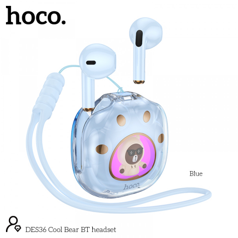 Telefoane - DES36 Cool BearBT headset blue