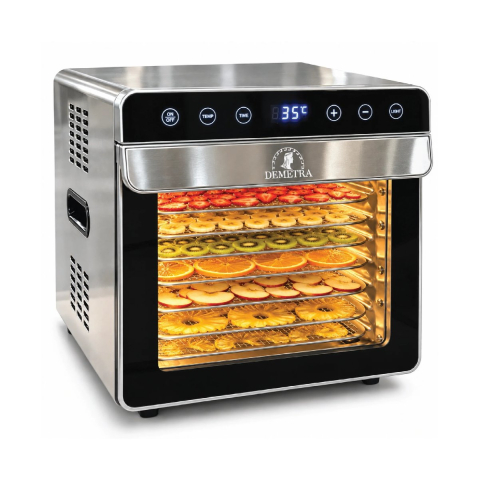 Uscatoare de fructe si legume - Deshidrator universal Demetra SS-08A (8 tăvi, 700 W, control digital, 35–85 °C)