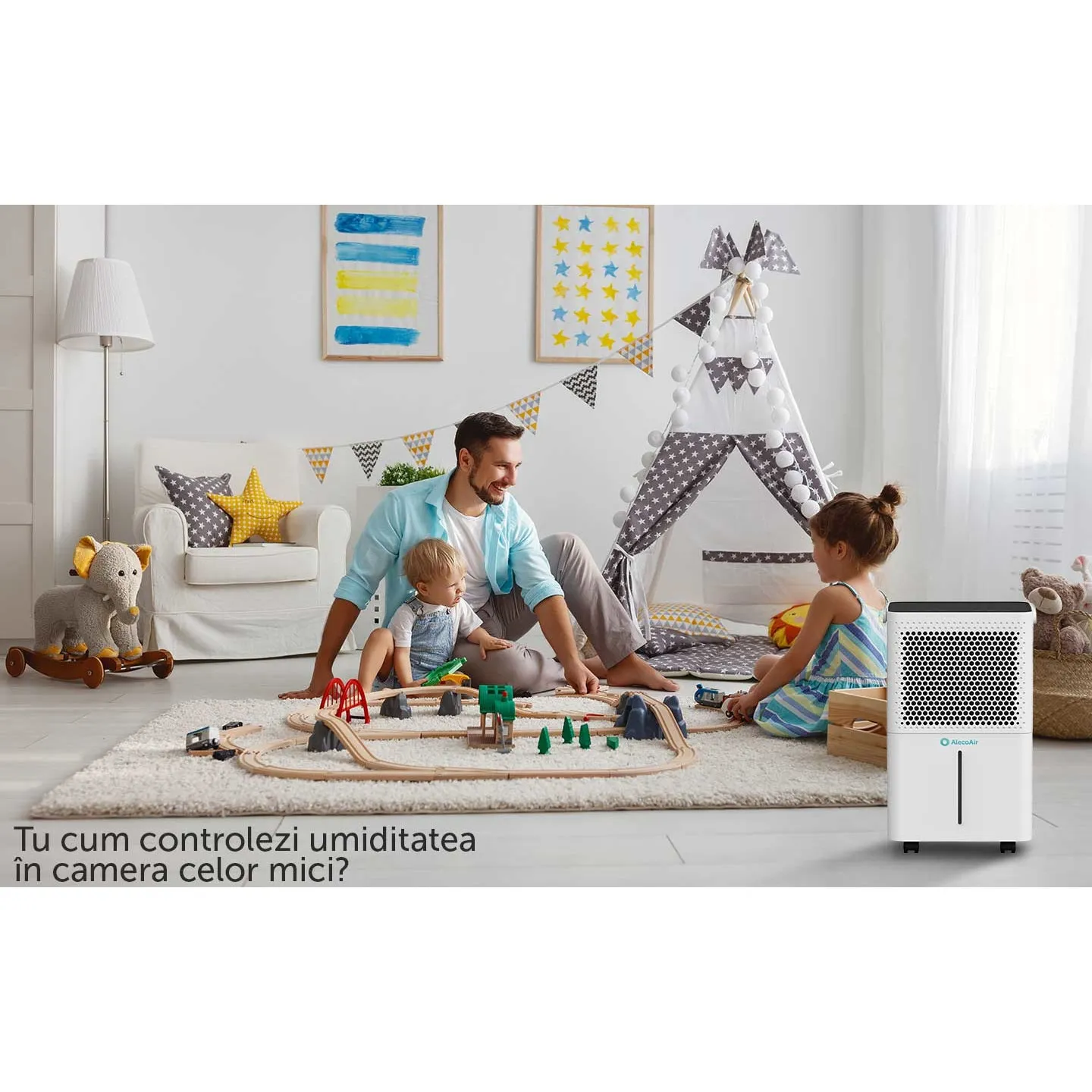 Dezumidificator AlecoAir D10 Junior – 10 L/zi, uscare rufe, display digital, debit aer 80 m³/h, higrostat, timer, auto-restart! [2]