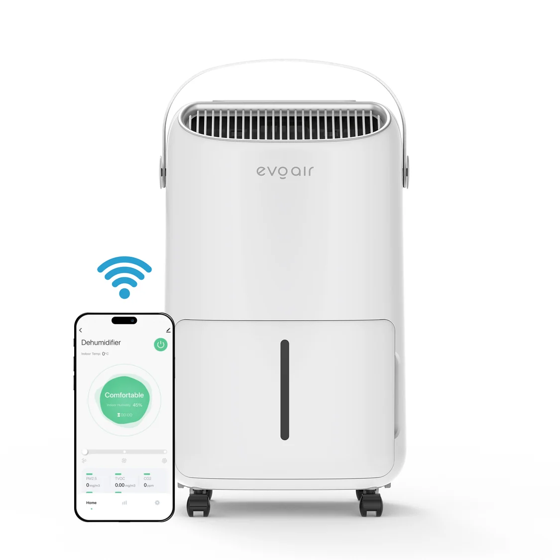 Умный осушитель воздуха Evoair NovaDry 16 Smart (16л/24ч, Wi-Fi, УФ-лампа, Ионизация, Ручка Крем) [1]