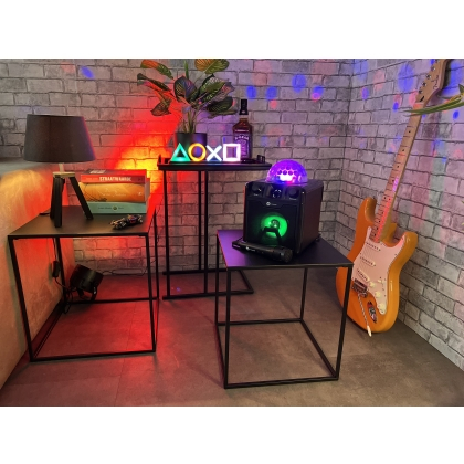 Disco Block 410 negru, 50W, Microfon cu fir (Boxă party Bluetooth cu lumini pe ritmul muzicii, 1 microfon inclus) [1]