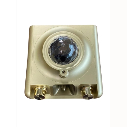 Disco Star 710 auriu, 50W, 2 Microfoane cu fir (Boxă party Bluetooth cu lumini pe ritmul muzicii, 2 microfoane incluse) [4]