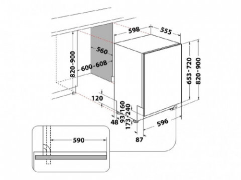 Dish Washer/bin Whirpool W2I HD526 A [2]
