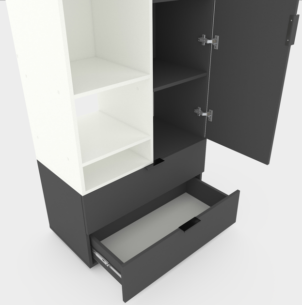 Dulap cu uși batante Nex Home A001L – eleganță modernă și funcționalitate [2]
