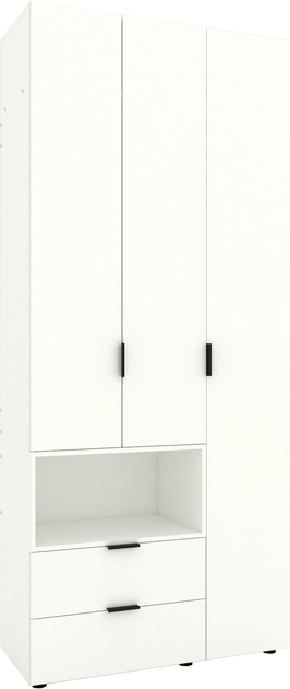 Dulapuri - Dulap cu uși batante Nex Home A002L, 1000x420x2300 mm, White Snow