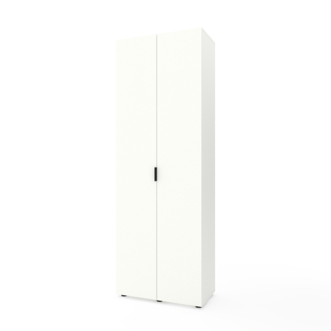 Шкафы - Шкаф распашной Nex Home A007 80×42×230 см White Snow – Много места и светлый стильный дизайн