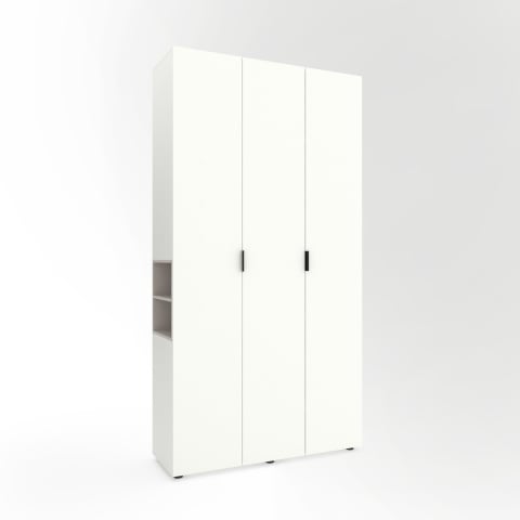 Мебель - Шкаф распашной Nex Home A015L 120×42×230 см White Snow/Cashmere – Премиальная элегантность и море места