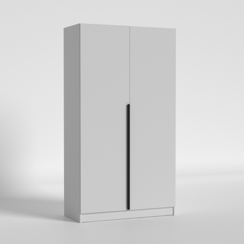 Dulapuri - Dulap cu uși batante Nex Home Urban 120×52,4×220 cm Alb – Design minimalist și spațiu perfect organizat