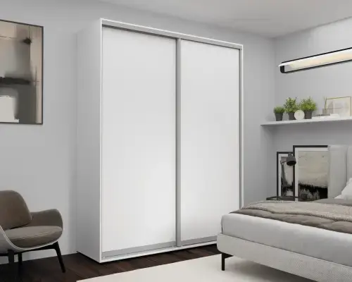Шкафы купе - Шкаф с раздвижными дверями Nex Home – ДСП, белый 200x60x240 см – Простор и современный дизайн