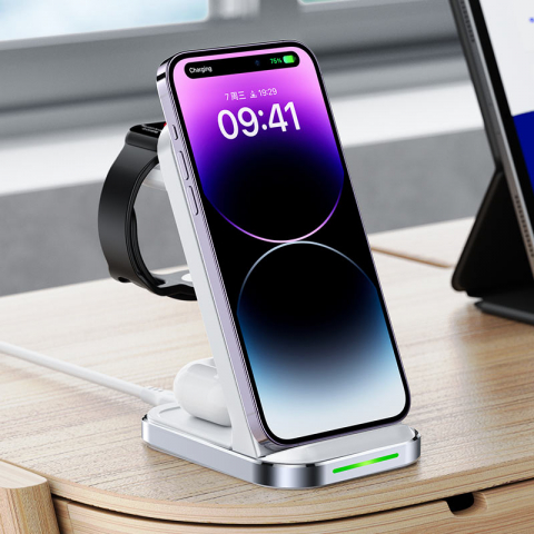 Wireless - E15 desktop 3-in-1 wireless charging stand