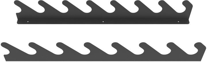Element de fixare Raftor pentru unelte de grădină, metal vopsit – 800 x 30 x 120 mm, negru [1]