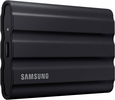 1TB - External SSD 1TB Samsung T7 Shield, USB 3.2, Black