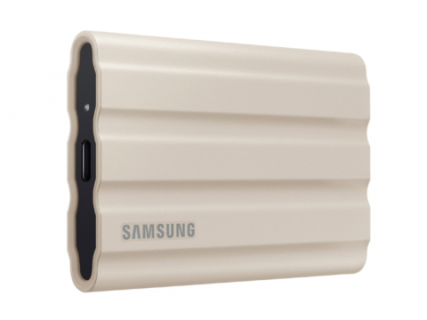 2TB - External SSD 2TB Samsung T7 Shield, USB 3.2, Beige