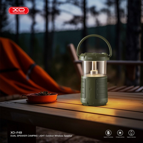 F49 Outdoor Dual Speaker Camping Light Audio (15W 3600mAh) green [3]