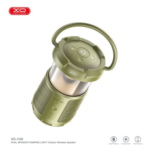 Electronice - F49 Outdoor Dual Speaker Camping Light Audio (15W 3600mAh) green