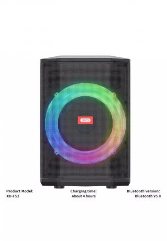 Boxe portabile - F53 Star Shepherd EU 8-inch Speaker RGB Bluetooth Speaker 40W (with Remote Control + Wireless Mic*1 + US Converter*1)