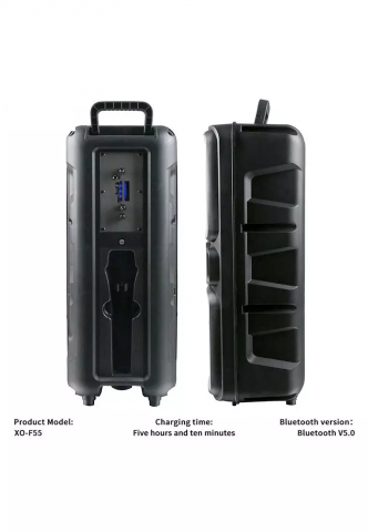 Boxă Portabilă Bluetooth XO F55 Boat 8″ Dual Speaker RGB, 20W (cu telecomandă și microfon cu fir) [4]