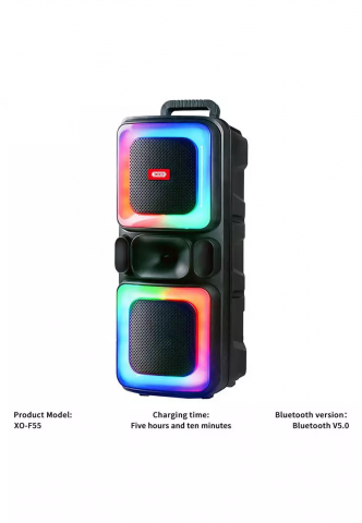 Boxă Portabilă Bluetooth XO F55 Boat 8″ Dual Speaker RGB, 20W (cu telecomandă și microfon cu fir) [5]