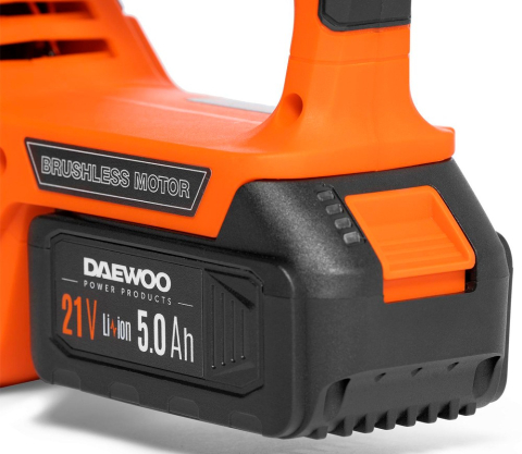 Fierăstrău cu lanț cu acumulator DAEWOO DACS 1221Li SET (21V, 5Ah, Motor Brushless, Șină 30 cm, Pas 3/8", Tensionare SDS) [9]