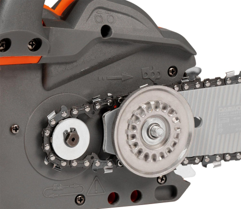 Fierăstrău cu lanț cu acumulator DAEWOO DACS 1642Li Solo (2×21V, fără acumulatori, Motor Brushless, Șină 40 cm, 25 m/s) [7]