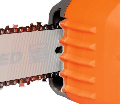 Fierăstrău cu lanț cu acumulator DAEWOO DACS 1642Li Solo (2×21V, fără acumulatori, Motor Brushless, Șină 40 cm, 25 m/s) [12]