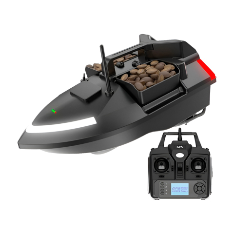 Bărci de nădit - Flytec V020 Fishing Bait Boat – Barcă de nadit cu GPS, 40 puncte memorie, 500 m rază, baterie 12000 mAh, Black