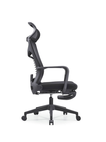 Эргономичное офисное кресло Nex Home Confort Black с подставкой для ног — комфорт для работы и отдыха [2]